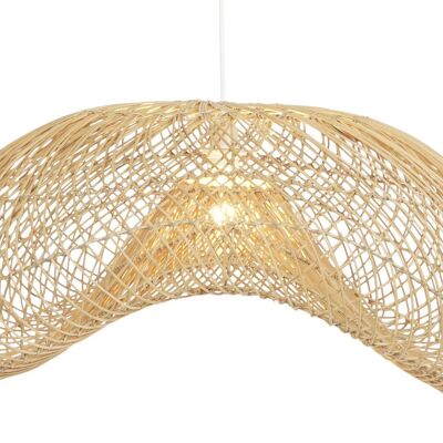 PLAFONIERA FERRO RATTAN 80X56X35 MARRONE NATURALE LA207495