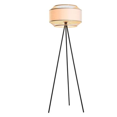 Bamboo Polyester Floor Lamp 50X50X163 E27 Natural LA202281 NO11