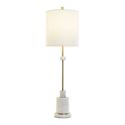 Marble Metal Table Lamp 25X25X83 White LA207928
