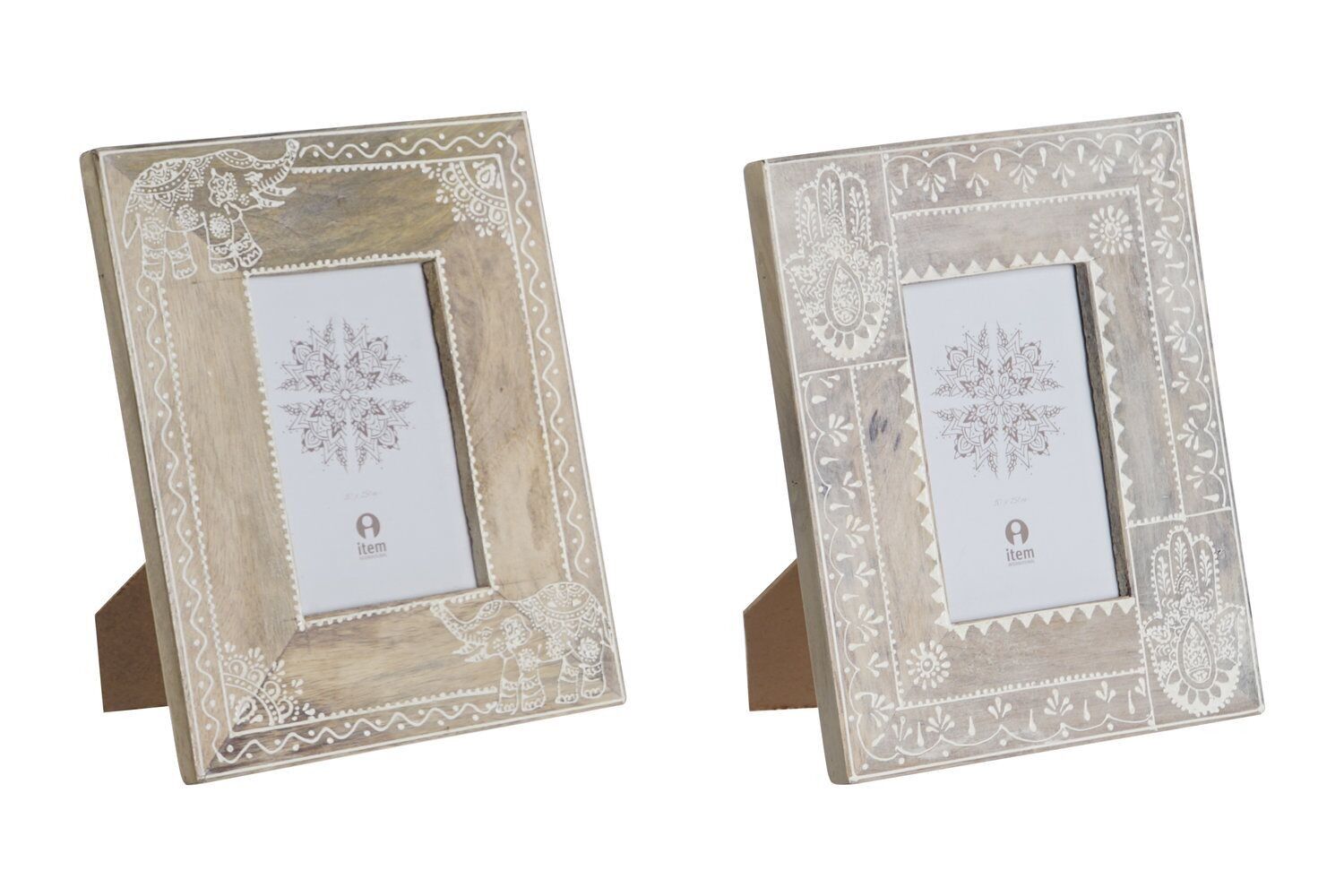 MDF photo frame 10x15 floral hand painted 2 assorted. LD205725