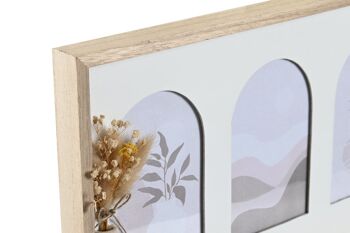 CADRE MULTI-PHOTO MDF 40X2,5X23 3 PHOTOS BLANCHES LD205891 2