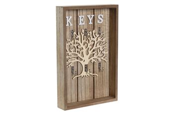 PORTE-CLÉS MDF MÉTAL 18X4X28 ARBRE NATUREL LD205925 4