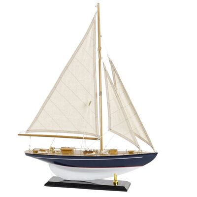 SOLID WOOD BOAT 42X9X62 WHITE LM203834