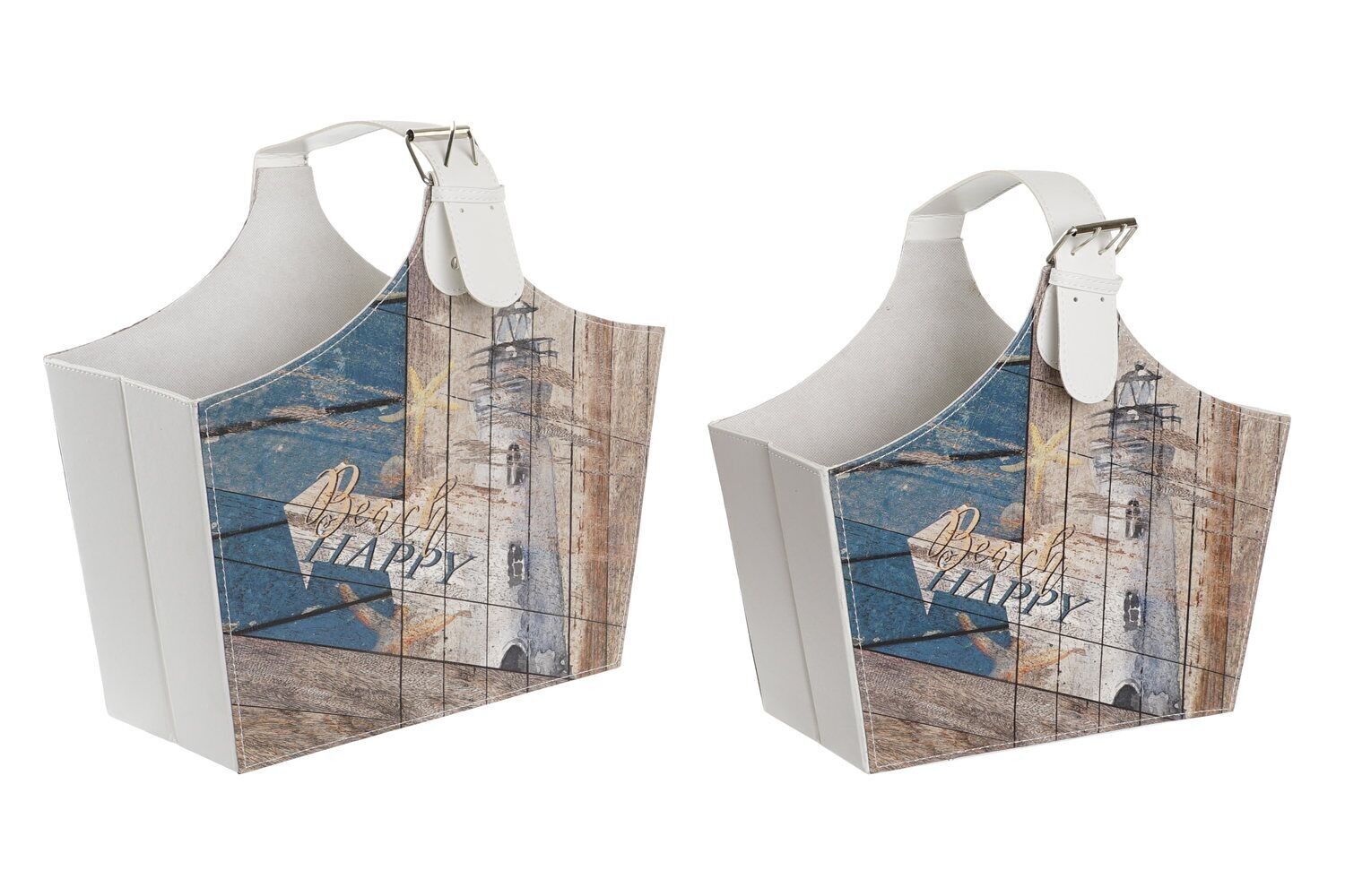 MAGAZINE RACK SET 2 PU CARDBOARD 40X18X41 2 ASSORTED. LM203846