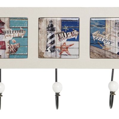 COAT RACK MDF METAL 40X7X26 FARO MULTICOLOR LM203849