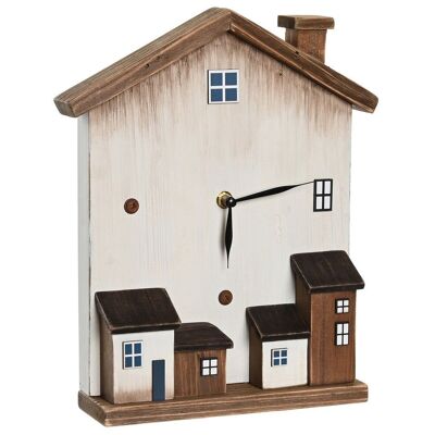 RELOJ SOBREMESA PAULOWNIA 26X7X31 CASAS BLANCO LM203893