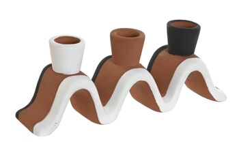 BOUGIE CÉRAMIQUE 20,4X5,3X7,6 3 BOUGIES TERRACOTTA LD206236 1