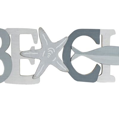 Mdf Metal Wall Decoration 61X2.5X20 Beach LM203974