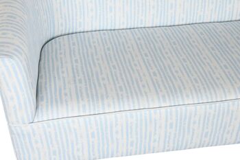 CANAPÉ MÉTAL POLYESTER 130X68X78 RAYURES BLEU CIEL LM203990 2