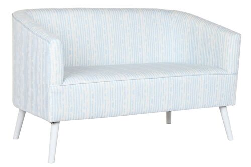 Sofa Poliester Metal 130X68X78 Rayas Azul Celeste LM203990