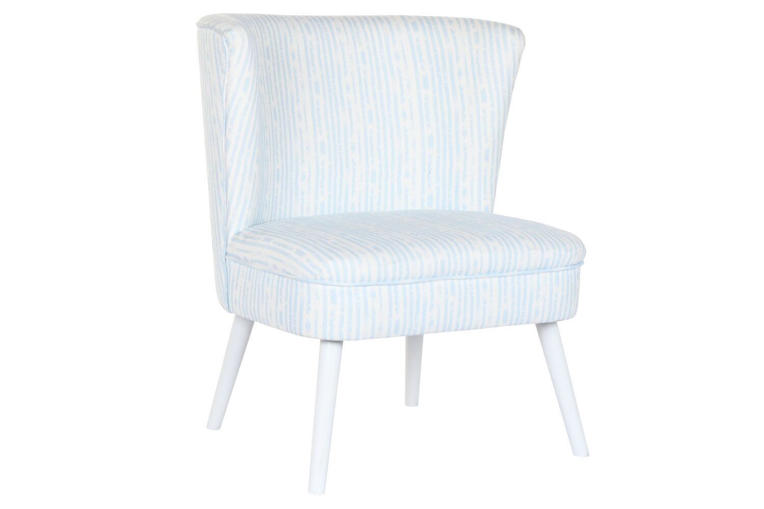 POLTRONA LEGNO POLIESTERE 73X67X85 RIGHE BLU LM203991