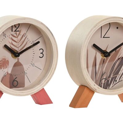 MDF CLOCK 13X5X14,5 2 ASSORTMENTS. LD203550