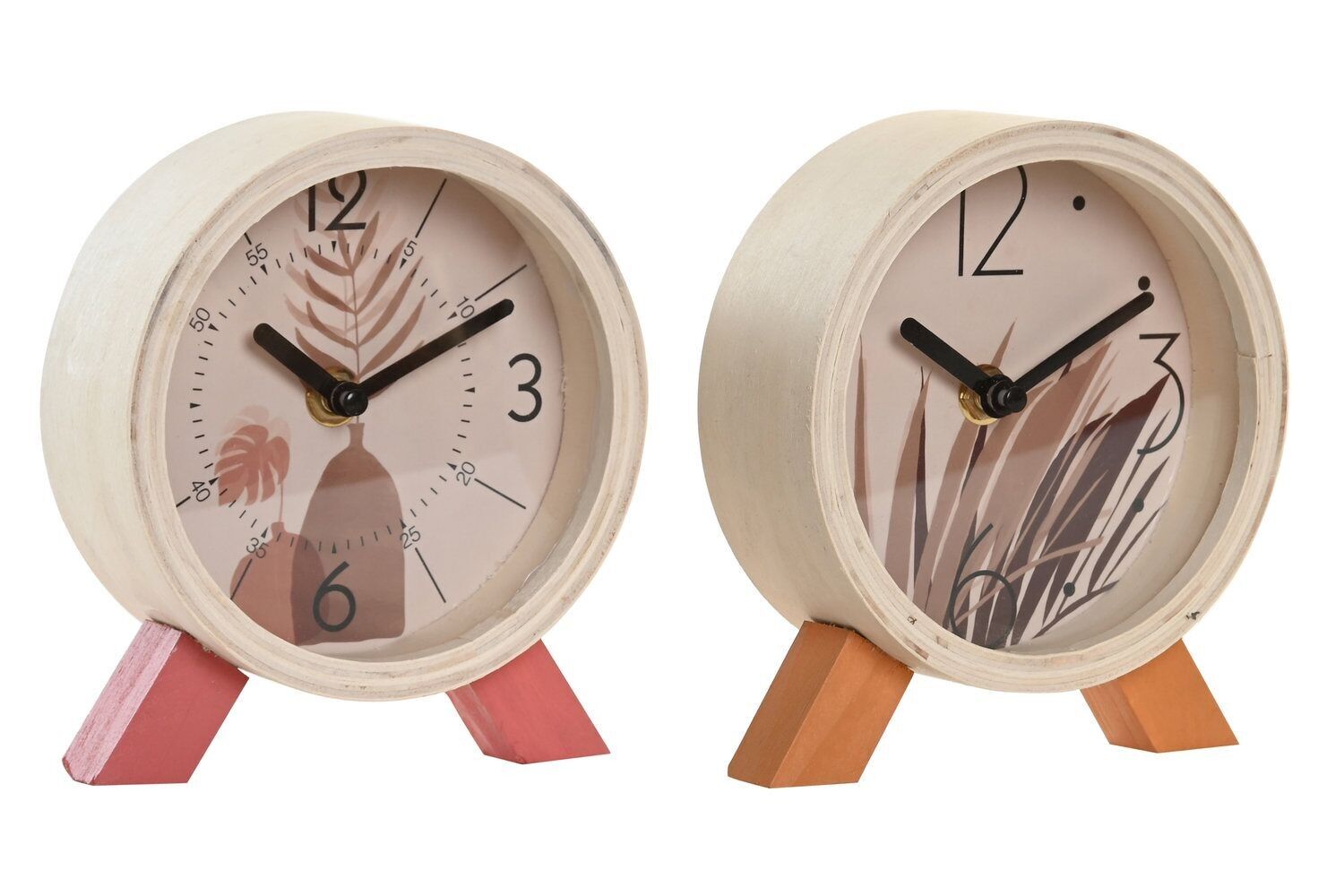 MDF clock 13x5x14.5 2 assorted. LD203550