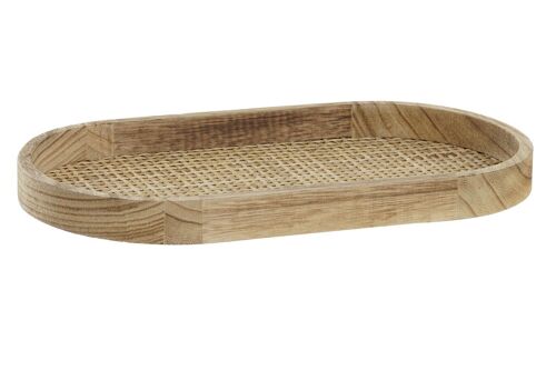 BANDEJA DECORACION MADERA 30X15X2,5 NATURAL LD203566