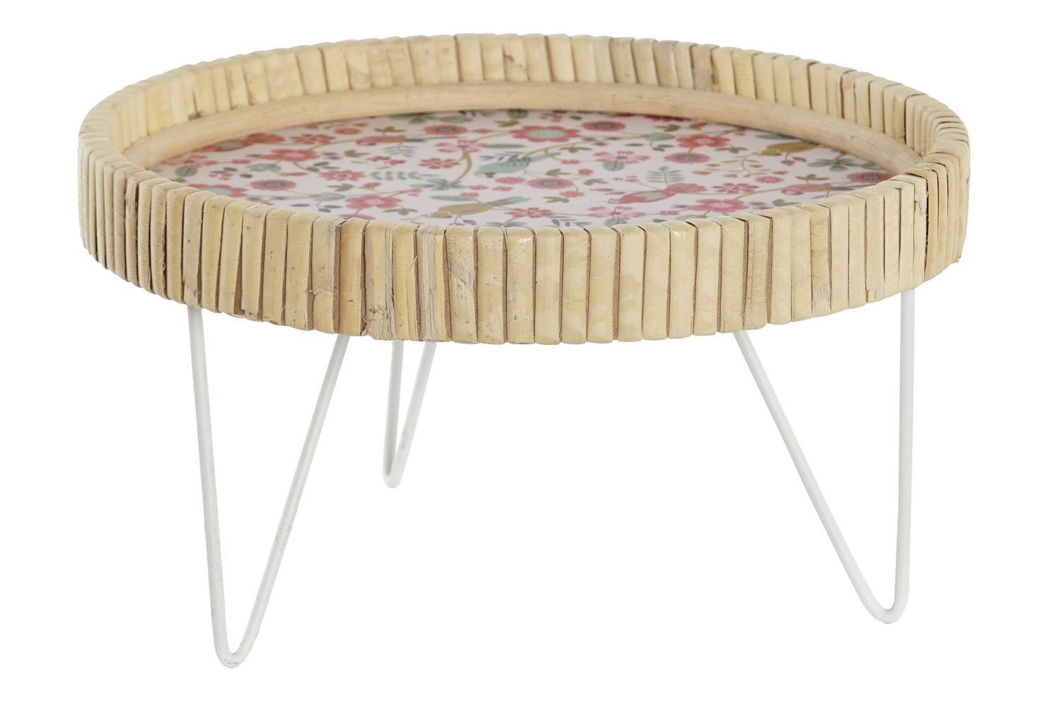 DECORATION TRAY MDF METAL 26X26X14,5 NATURAL LD203573