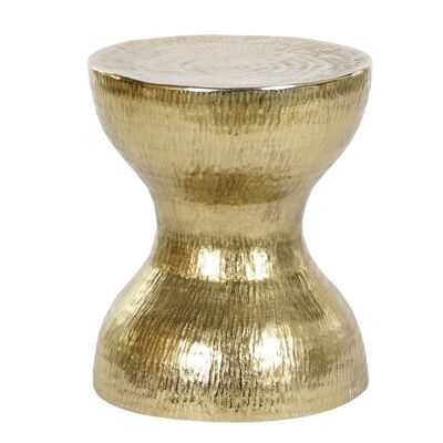 SIDE TABLE ALUMINUM 38X38X45 GOLDEN LINED LD205519