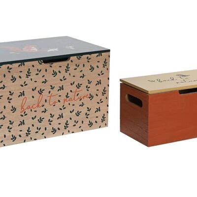 CAJA SET 2 MDF 28X18X18 MULTICOLOR LI203535