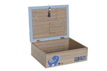 BOÎTE MDF 24X19X8,5 DINOSAURE BLEU LI205886 4