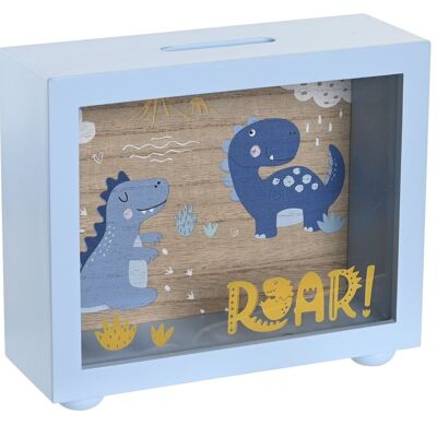 Hucha Mdf 20X7X17 Dinosaurio Azul LI205888