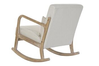 CHAISE À BASCULE EN LIN HÉVÉTA 66X85X81 BEIGE MB179428 6