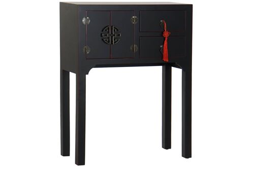 Consola Abeto Mdf 63X26X83 Oriental Negro MB170070