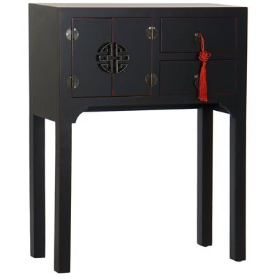 Consola Abeto Mdf 63X26X83 Oriental Negro MB170070