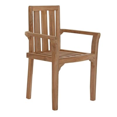 TEAK CHAIR 63X47X88 STACKABLE NATURAL BROWN MB193193