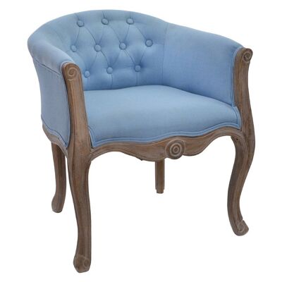 FAUTEUIL POLYESTER HÉVÉA 58X56X69 BLEU MB145833