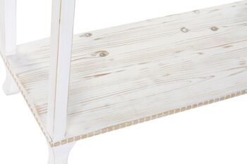 CONSOLE BOIS 81X36X85 DÉCAPAGE BLANC MB181005 3