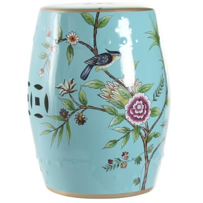 PORCELAIN SIDE TABLE 35X35X45 BLUE BIRDS MB181518