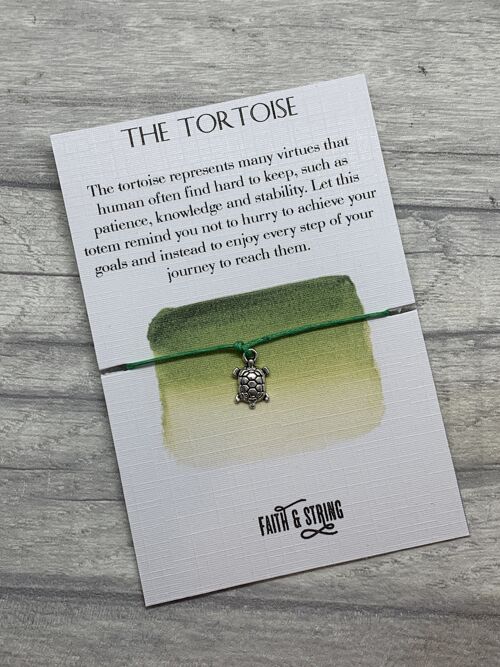 Tortoise Gift, Wish Bracelet, Tortoise Bracelet, Inspirational Gift, Spirit Animal Gift, Tortoise Charm, Tortoise Pendant, Pet Tortoise gift