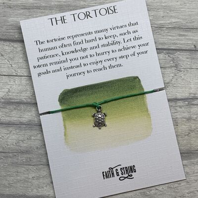 Cadeau de tortue, bracelet de souhait, bracelet de tortue, cadeau d'inspiration, cadeau d'animal d'esprit, charme de tortue, pendentif de tortue, cadeau de tortue d'animal familier