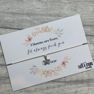 Regalo personalizado de mamá, las momias eran flores, pulsera de la amistad de mamá, regalo para mamá, regalo para ella, regalo de cumpleaños para mamá