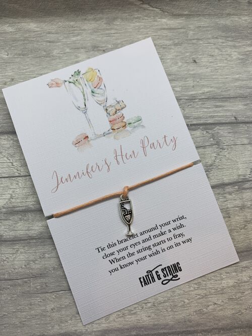 Personalised Hen Party Favours Bridal Shower Friendship Bracelet Hen Party Bag filler hen party friendship bracelet