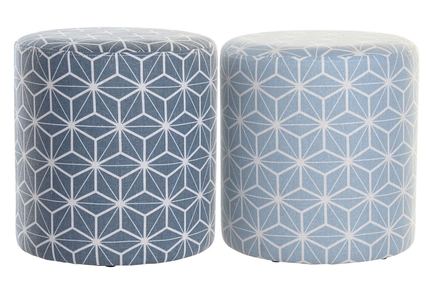 POLYESTER FOOTREST 31X31X33 GEOMETRIC 2 ASSORTED. LM204385