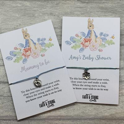 Cadeau personnalisé de baby shower, faveurs personnalisées de baby shower, merci baby shower, faveurs de lapin peter.