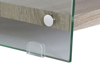 TABLE BASSE VERRE MDF 130X65X35,5 TREMPÉ MB179586 5