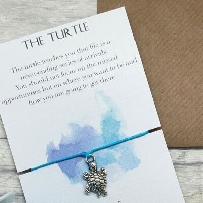 Turtle Gift Wish Bracelet Gift Bracelet Inspirational Gift Spirit Animal Gift Turtle Charm Turtle Pendant