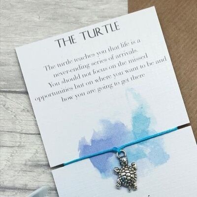 Schildkröte Geschenk Wunsch Armband Geschenk Armband Inspirierendes Geschenk Geist Tier Geschenk Schildkröte Charm Schildkröte Anhänger