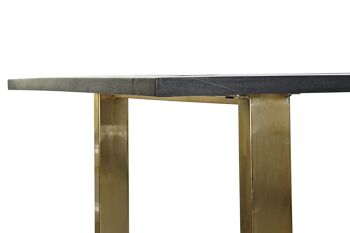 TABLE DE REPAS MANGO METAL 180X89X75 NOIR MB182709 3