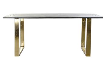 TABLE DE REPAS MANGO METAL 180X89X75 NOIR MB182709 6