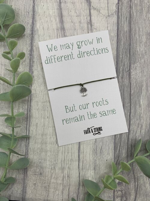 Tree friendship bracelet, Tree gift, inspirational tree charm, tree card and bracelet.
