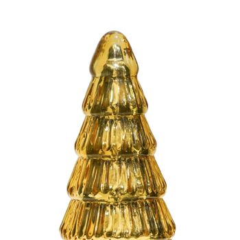 Décor de table festif Ivyline, arbre en verre doré Juniper 4