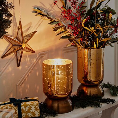 Ivyline Indoor Regency Metalic Tiered Vase Gold