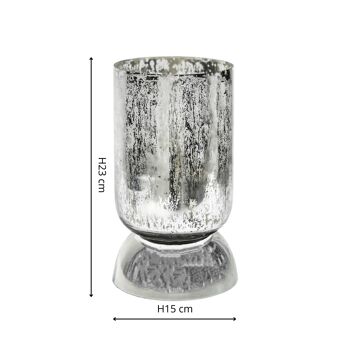 Ivyline Indoor Regency Vase à étages en métal argenté 5