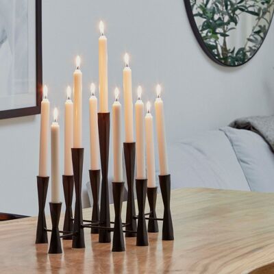 Ivyline Parker Centro de mesa con velas de 11 piezas Al. 35 cm An. 52 cm