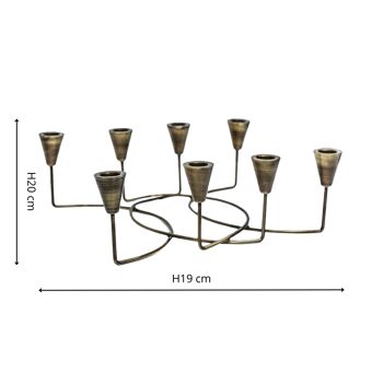 Ivyline Centrepeice Circulaire 8 Pc Bougeoir H12cm W34cm 3