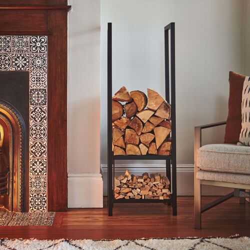 Ivyline Indoor Tall Square Shelved Log Storage H120cm