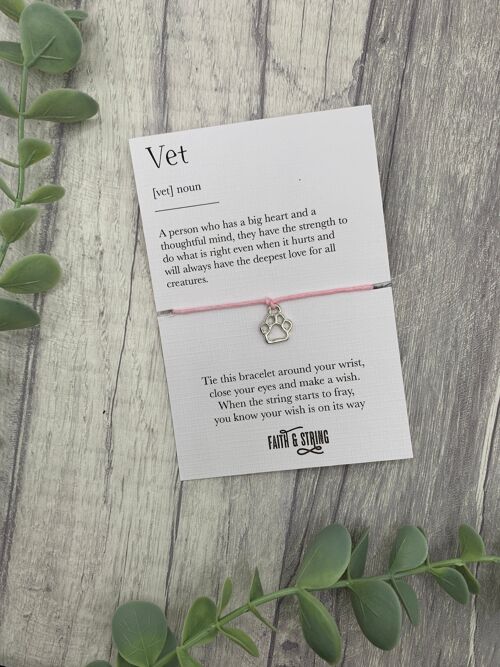 Vet Definition bracelet, vet appreciation gift, vet gift, vets day gift, vet appreciation day