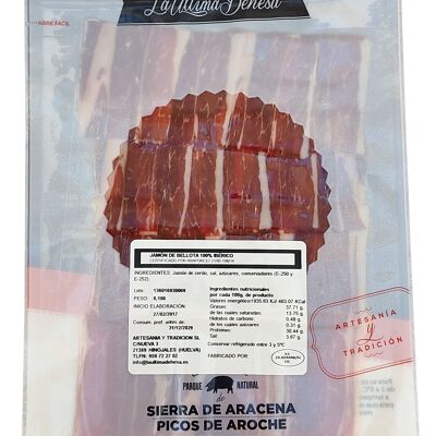 Sobre de Jamón DIAMANTE NEGRO de Bellota 100 % Ibérico, 100 gr